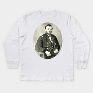 Union General Ulysses S Grant Photo Portrait Kids Long Sleeve T-Shirt